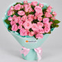 Букет из 9 розовых кустовых роз